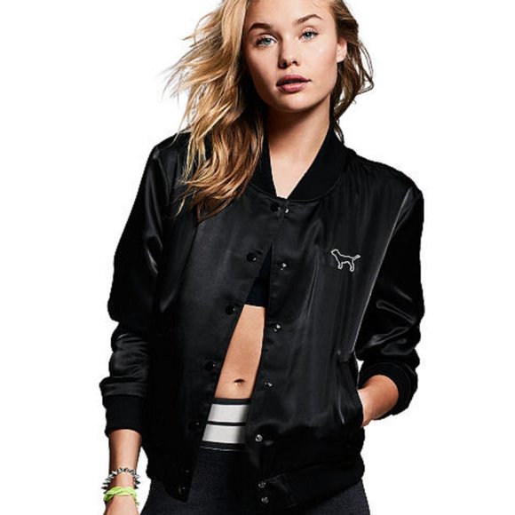 Victoria Secret Satin Bomber Size Medium - Picture 2 of 8